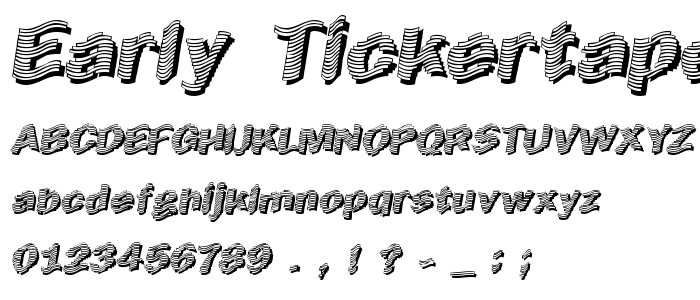 Early Tickertape font